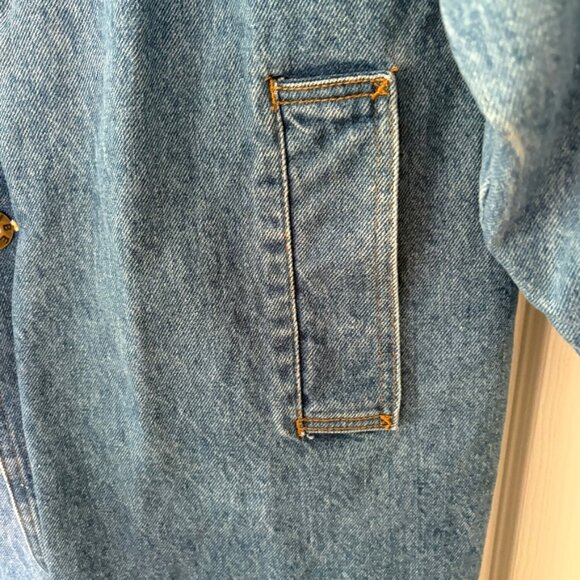 Sale! 🎉 VTG Sunbelt Sportswear oversized denim duster trench coat , M/L - Picture 5 of 5